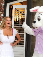 Bunny is gonna have a good Easter when Kelly decides that for his treat he'll have his cock sucked! - MILF,  Big Tits,  Kelly Madison