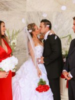 Julia Ann finds out that her stepdaughter,  Nicole Aniston,  cheated on her husband-to-be before the wedding. Julia promises to keep her mouth shut as long as Nicole does a little something for her. It seem's that everyone at this wedding has been getting l