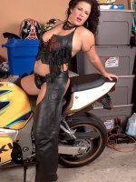 Bad Ass Motorcycle Mama - Big Tits,  Natural Boobs