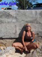 Hot blonde with huge tits does a little fisting in public while on a trip to Jamaica. - Naughty Alysha,  MILF,  Big Tits