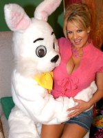 Kelly and her girlfriends fuck a big bunny cock for Easter! - MILF,  Big Tits,  Kelly Madison